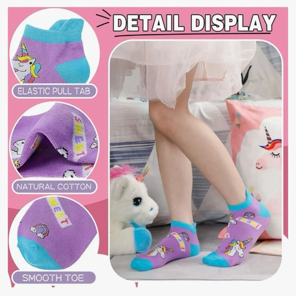 Unicorn Themed Kids Socks Set - Multicolor